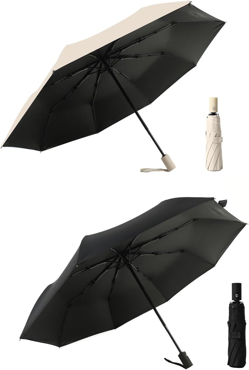BAODINI Small UV Protection Travel Umbrella Compact for Rain and Sun UPF 50+ Windproof Portable 42 inch Umbrella for Women and Men - Image 5